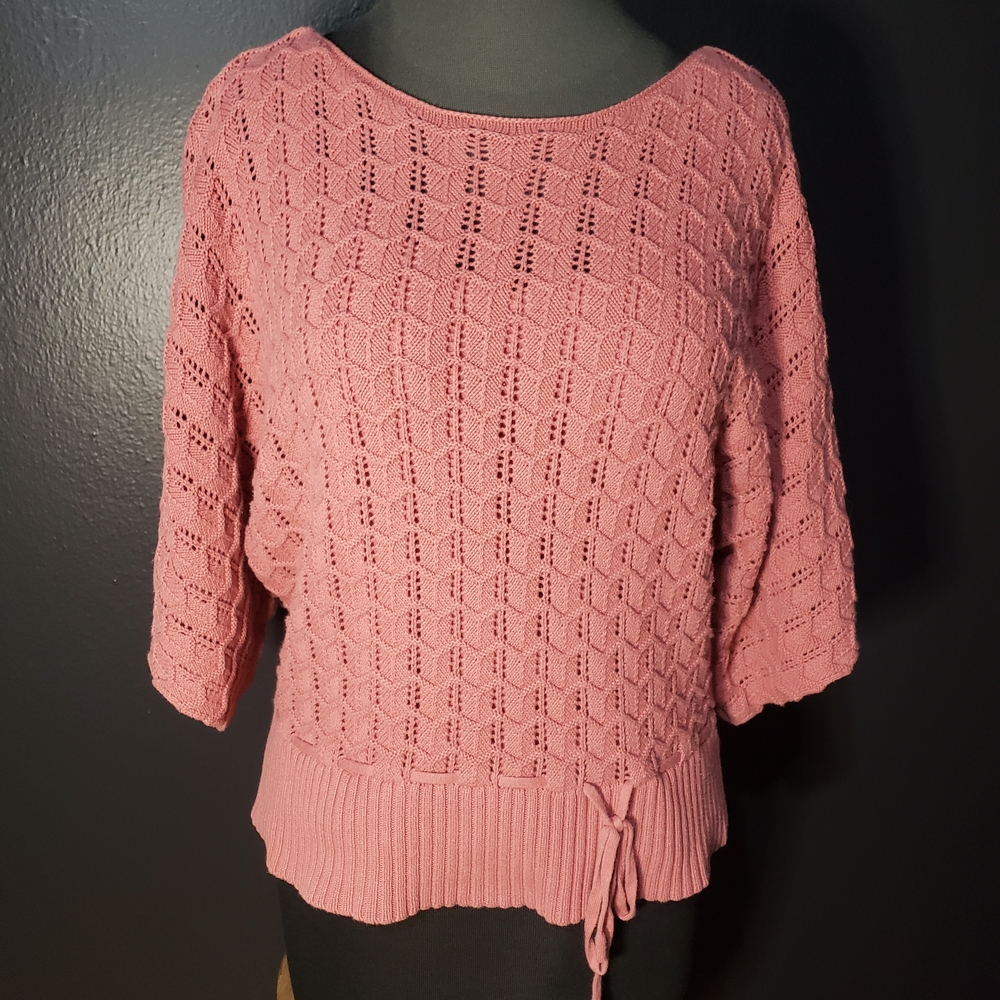 22. Sonoma Pink Knit Crew Neck Sweater